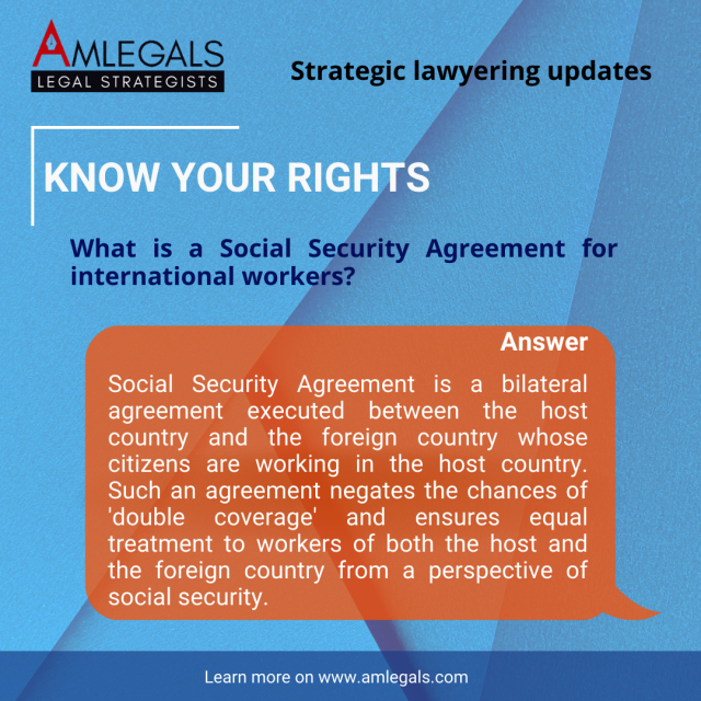 What is a Social Security Agreement for international workers?