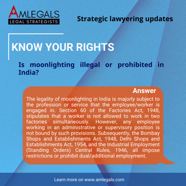 Is moonlighting illegal or prohibited in India?