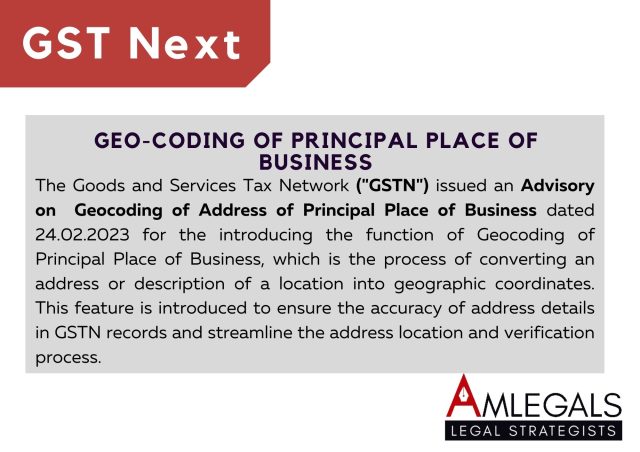 Geo-Coding of Principal Place of Business