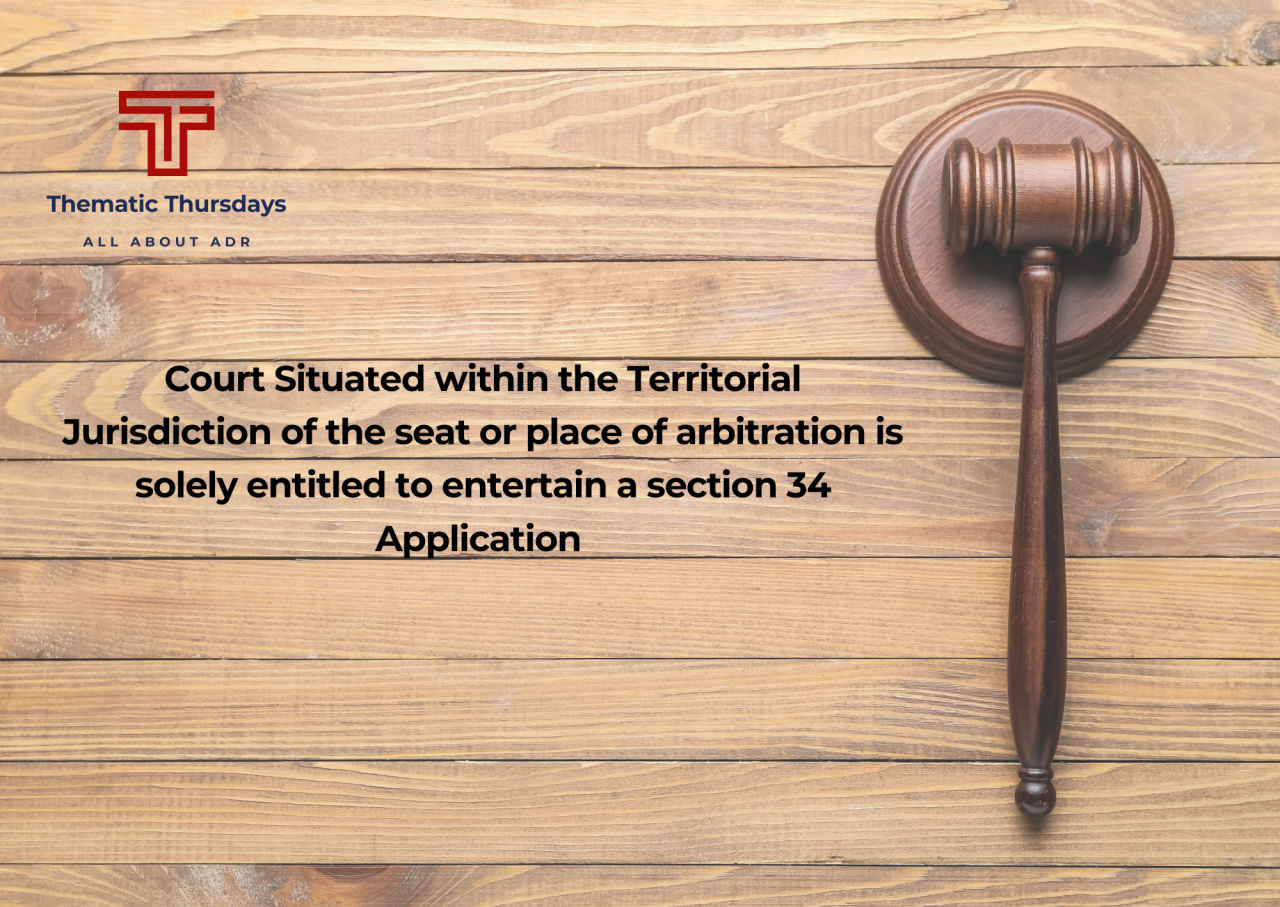 Court Situated within the Territorial Jurisdiction of the seat or place ...