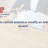 Courts Cannot modify or amend an Arbitral Award