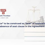 “Place” to be construed as “Seat” of Arbitration in absence of seat clause in the Agreement
